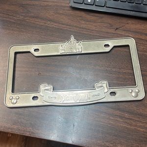 Vintage Disneyland Resort Silver Metal License Plate Frame